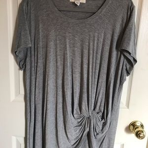 Sejour knotted gray tunic T-shirt. EUC. 1X.
